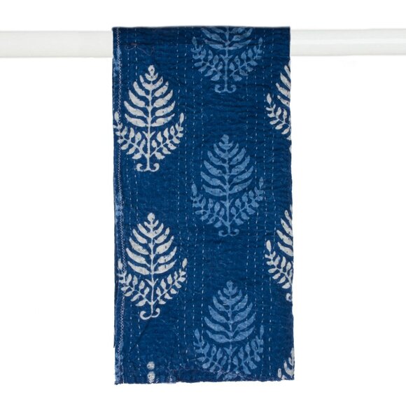 Taj Hotel Home Decor Kantha Cotton Scarve | 1-Piece | Multicolor | 18"x72" - Picture 2 of 2